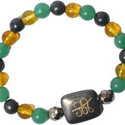 MADABOUTCRYSTALS Zibu Wealth Bracelet with Certified Pyrite, Green Aventurine & Citrine Crystals - 8mm Money Magnet Stones for Financial Success, Career Growth, Abundance & Prosperity -Unisex-image-1