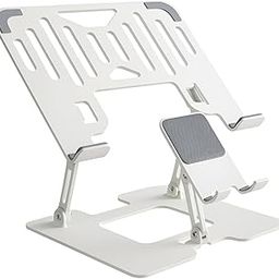 Dyazo 2 in 1 Adjustable Laptop Stand with Mobile Holder | Ergonomic, Foldable & Ventilated Riser Fits Upto 15.6 Inch Laptops | Compatible for MacBook, HP, Dell, Acer, Lenovo & Other Notebooks-25