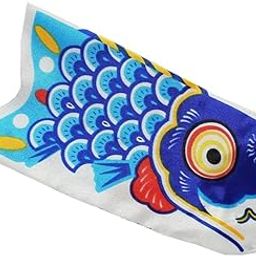 Japanese Decorative Windsock Carp Flag Koi Nobori Sailfish 15cm Blue-image-81