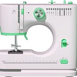Portable Beginner Sewing Machine, 2 Speed (High And Low Speed) Adjustable, Built-in 20-Piece Fabric And 32-Piece Sewing Thread set-(greener)-image-42