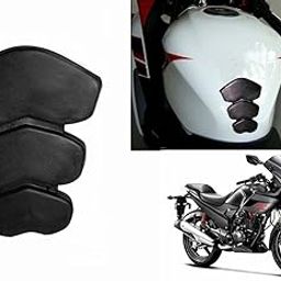 Speedwav Arrow Design Bike Rubber Tank Pad Black-Hero Karizma R-image-21