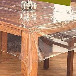 Kuber Industries Table Cloth|Transparent Center Table Cover|Round Table Cover|Table Cover 4 Seater|(Polyvinyl Chloride (PVC), Pack of 1)-image-34