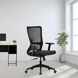 Featherlite Comet Office Medium Back Mesh Chair, Black-picture-17
