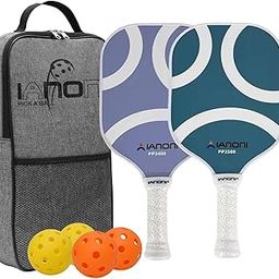 Pickleball Paddle Set – USAPA Approved Carbon Fiber Pickle Ball Rackets for Pros, Lightweight Graphite & Carbon Fiber Paddles with Honeycomb Core, 2 Padels, 4 Balls & Carry Bag (PR3400/3500)-15