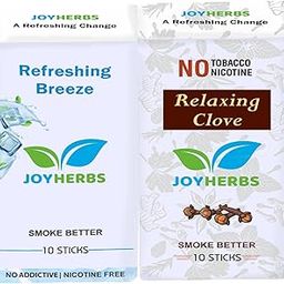JOYHERBS Herbal Cigarettes 100% Tobacco And Nicotine Free Combo Pack Of Refreshing Breeze & Clove Flavour Smoke (20 Sticks) - Made with Ayurvedic Herbs(Tobacco Alternatives) | Non Addictive-image-86