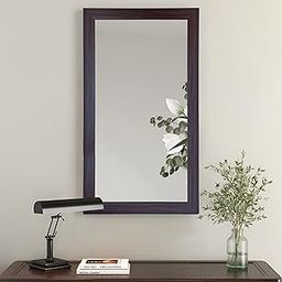 Art Street Bathroom Wall Mirror, Brown Wall Mount Rectangular Makeup Mirror, Decorative Looking Glass with Frame for Home, Bathroom & Living Room (Size: Inner: 12x24 in, Outer: 15x27 Inch)-image-47