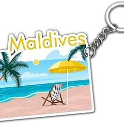 ShopTwiz Maldives Printed souvenir Keychain (Set of 2)-image-73