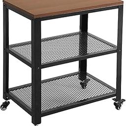 INDIAN DECOR. 459050 Industrial Kitchen Serving Cart, 3-Tier Rolling Utility Cart on Wheels with Wooden Table and Storage for Kitchen and Living Room, Bedroom, Entryway - Made in India-36