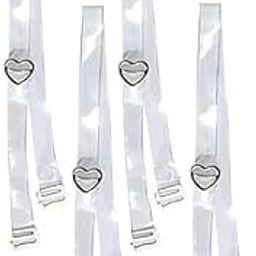 Women's Transparent Plastic Detachable Transparent Strap for Braa Plastic Latex Braa Straps, Adjustable Braa Accessories-Pack of 4 Pieces (2 Pairs)-image-4
