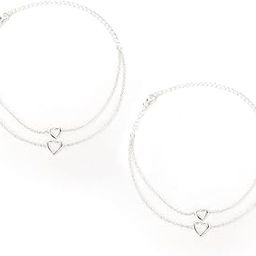 shaya by CaratLane Heart To Heart Anklets in 925 Silver for Women-picture-29