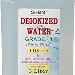 Di-Ionised Distilled Water (TDS = 0) (5 Litre), Great for Inverter Batteries, Medical Equipments and DIY Cosmetics. Increases the life of all types of laboratory equipment (5 Litre)-image-34