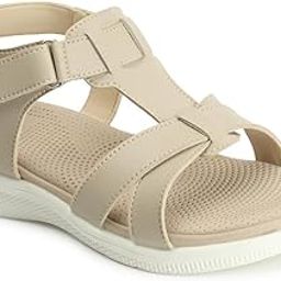 Carlton London women's Cross-Strap Adjustable Comfort Sandals-image-91