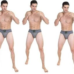 Tokyo Men's Gym Supporter – Stretchable Cotton Sports Underwear for Men for Cricket, Running, Workout Quick Dry, Moisture Wicking Innerwear – Pack of 3 Grey S-image-21