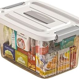 GRACIOUS MART Large Transparent Storage Bin with Lockable Airtight Lid, Scratch-Resistant Plastic Container on Wheels for Home Organization And Storage (PACK OF 1, LARGE - 14.5 X 10.5 X 8.2 INCH)-image-30