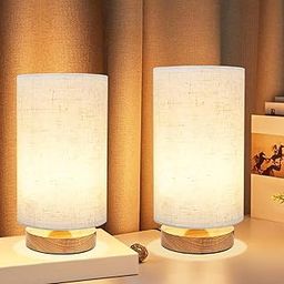 The Online Emporium Wooden LED Table Lamp for Bedside, Study, Bedroom, Office Room (Set of 2)-image-48
