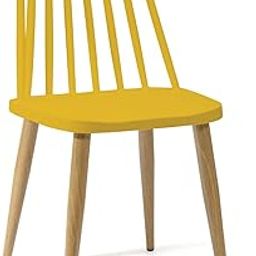 Bhumika Overseas Scandinavian Stylish Modern Furniture Plastic Chairs Yellow Color-image-29
