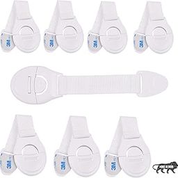 KitschKitsch Baby Safety Plastic Drawer Locks White Pack of 8 (Made in India)-25
