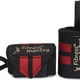 Fitness Mantra® Wrist Band for Men & Women Gym Accessories|Wrist Supporter|Wrist Wrap|Wrist Strap|Hand Grip Band|Weight Lifting Band|WristElastic Band|Size:- 18 x 3 Inches|Color Red|-image-27