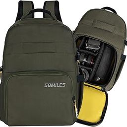 Camera Backpack - 22L DSLR Camera Bag with Customizable Compartments, 16" Laptop Sleeve, Tripod Holder, Cameras & Lens Accessories Bag w/Rain Cover for Photographers, Travel & Outdoor - Olive-14