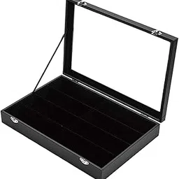 zoomella SYDL Sunglasses Show Tray 8 Grids Modern Glasses Case for Jewelry Beads Necklaces Black|Eyeglass Cases|Health & Beauty-picture-19