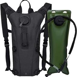 Linist Tactical Water Hydration Pack Backpack Hydration Carrier Backpack,3L Water Bladder Backpack,Leakproof for Running Jogging Cycling Hiking (Black)-image-29