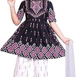 NEW JON Indian Traditional Dress for Baby Girl Kids Kurti Pant With Dupatta-image-25