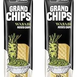 Bal Snack Grand Chips Wasabi Flavored Potato Chips, Each 90g X Pack Of 2 (From Estonia)-image-62