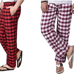 Comfortable and Stylish Cotton Check Pyjama for Men - Stay Cozy All Day Night! Pack of 2, (Free Size, Multicolor LDS11450)-image-28