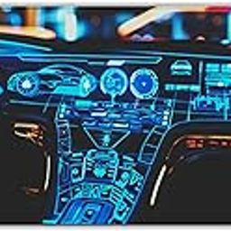 Lapster Dashboard Design Desk mat (800 mm x 300 mm x 2 mm) Mouse pad Gaming | Mouse mat | Curated Stitched Edges| Non-Slip Rubber Base|Keyboard and Mouse pad for Home & Office(Dashboard)-21