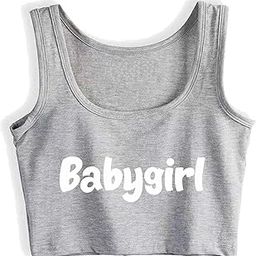 Babygirl Crop Top Woman Sleeveless Cotton Tank Top Sport Vest-image-27