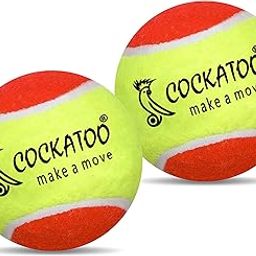 Cockatoo Rubber Cricket Tennis Ball, Construction of Tennis Ball for Cricket for Optimal Performance,Suitable for All Skill Levels. (120 Gr Per Ball - Pack of 2-Yellow Orange)-image-11