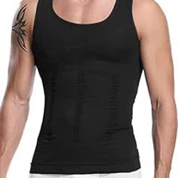 Slimming Body Shaper Vest T-Shirt Abs Abdomen Slim Stretchable Tummy Tucker Vest for Men-image-99