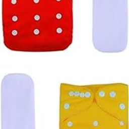 KINDAR CARE Baby Cloth Diapers Reusable With 5 Layer Inserts, (2 Cloth Diaper + 2 Insert), CD146-image-12