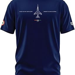 Airforce Squadmate Printed Cotton T-Shirt | Half Sleeve | Regular Fit | Zero Shrinkage | Round Neck | Black-image-38