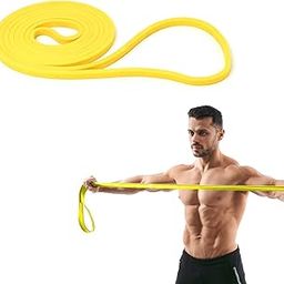 HOMFRO Resistance Band for Exercise and Stretching | Power Band for Lower Body Strength Workouts | Suitable for Pull Up Assist Upto 7 Kg (Yellow)-picture-14