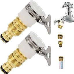 2 Pieces Pipe Connector Joint, Universal Tap Adapter for Garden Hose Pipe, Water Pipe Connector with Durable Alloy,Garden Bathroom Kitchen Outdoor Universal Hose Pipe Connecter-image-48