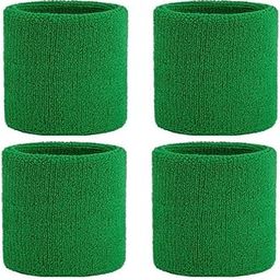 Sweksha Creations Wrist Band for Men & Women 3 Inch - Wrist Sweat Band(Green 2 Pairs)-image-19