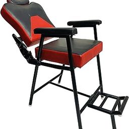 KITHANIA Beauty Salon Barber Cutting Parlor Chair (Diamond), Salon Chair, Reclining Adjustable, Premium Material and High Stability, Made of Iron Frame, Cushion Seat (Red Black) Already Assembled-image-16