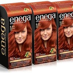 Enega Creme Hair Color 5.64 COPPER RED (60gm + 60ml + 12ml Enega Color Protection Conditioner)(Pack of 3)-21