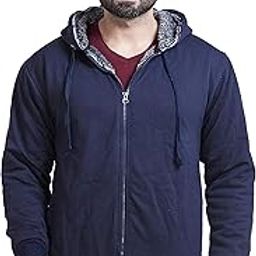 Winter Wear Jacket Inside Full Black & White Fur & Made by Rich Cotton Fabric with Hoodies for Mens-image-20