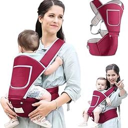 OBABY 4-in-1 Baby Carrier with Hip Seat | Ergonomic Infant to Toddler Carrier for 0-36 Months | Adjustable Sling for Newborn | Front & Back Carry Baby Holder with Lumbar Support-28