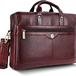 HAMMONDS FLYCATCHER Genuine Leather Office Bag for Men - 15.6 Inch Laptop Bag for Men, Adjustable Strap, Multi Compartments - Ideal for Office, Travel, Daily Use - 1 Year Warranty - Brown-13