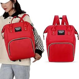 BEMBIKA Diaper Bag The Ultimate Mother Bag For New Born Baby and Mothers Stylish Diaper Bags With Big Storage Capacity Make Diapering & Nursing Easy With Maternity Backpack-Solid Red-image-86