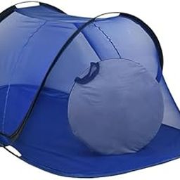 ZOTOFLY Mosquito Net for Single Bed Size (6.5 ft) Foldable :: Polyester Quality (Blue)-17