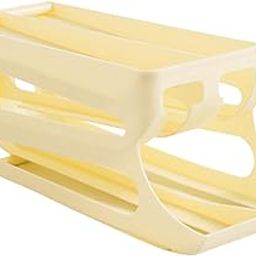 BNF Rolling Egg Dispenser 3 Layer Egg Storage Box for Countertop Kitchen 43 Eggs Cream Yellow | Home & Garden | Kitchen, Dining & Bar | Kitchen Storage & Organization | Food Storage Containers-7