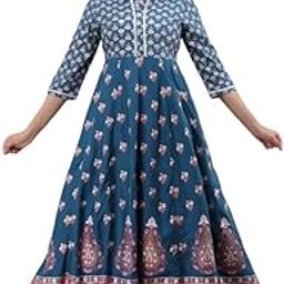 M32-Stylish Designer Anarkali Flared Long Gown for Women and Girls Blue-image-75