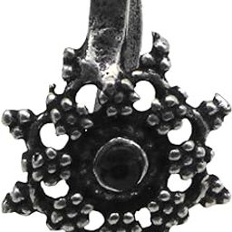 Gauri Black Stone Floral Nosepin For Women-image-22