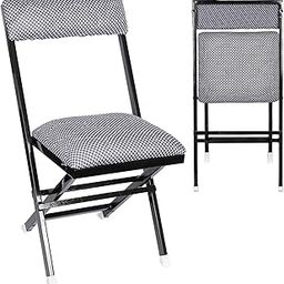 ORILEY Foldable Chair Space-Saving Portable Metal Adjustable Recliner for Balcony Garden Patio Sturdy and Comfortable Seating (1 Pc, Black)-picture-14