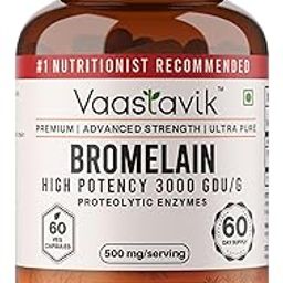 Vaastavik Bromelain Supplement 3000 GDU/g Vegan Capsule 500mg-11
