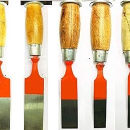 WOOD WORKING CHISEL SET WITH WOODEN HANDLE GRIP FOR HOME & PROFESSIONAL USE-36
